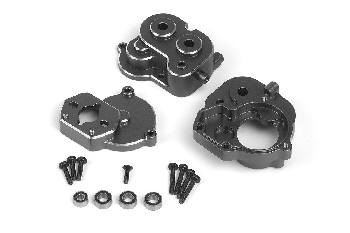 HPI Racing Aluminum Center Gear Box Set (Gunmetal) (HP161170)