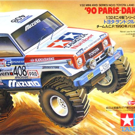 Tamiya 1:32 Mini 4WD Toyota Land Cruiser &#039;90 Paris-Dakar (19013)