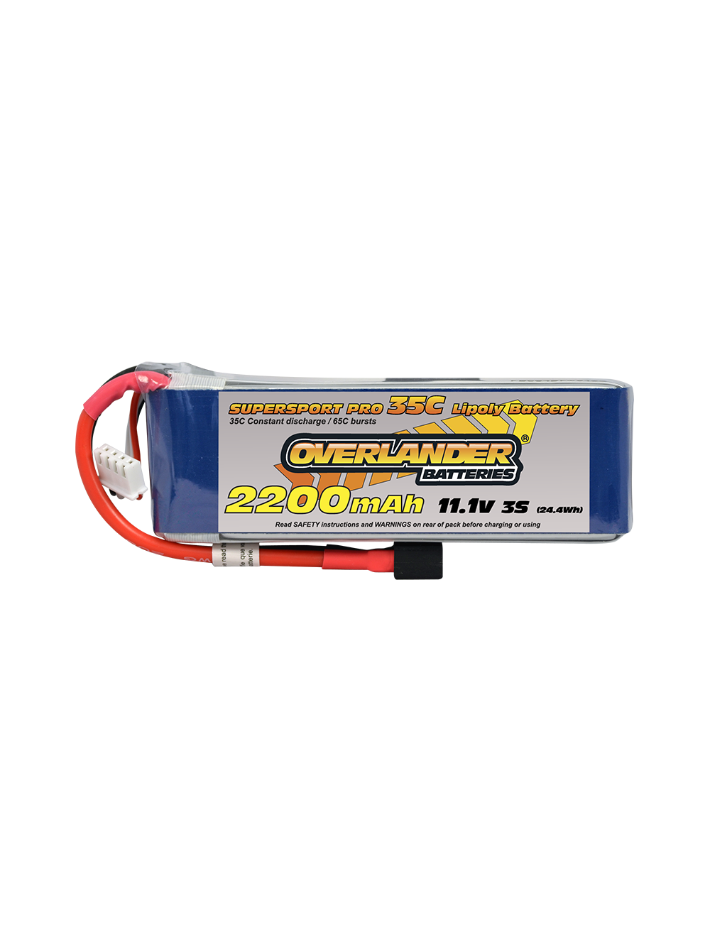 Overlander 2200MAH 11.1V 3S 35C Supersport Pro Lipo Battery (Deans) (OL2567DEANS)