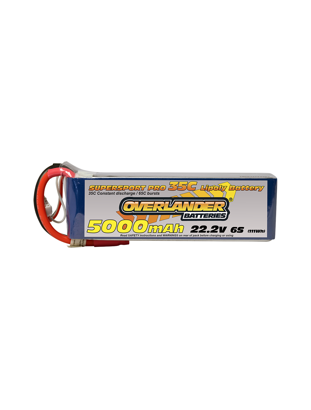 Overlander 5000mAh 22.2V 6S 35C Supersport Pro LiPo Battery Traxxas (OL2580TRX)