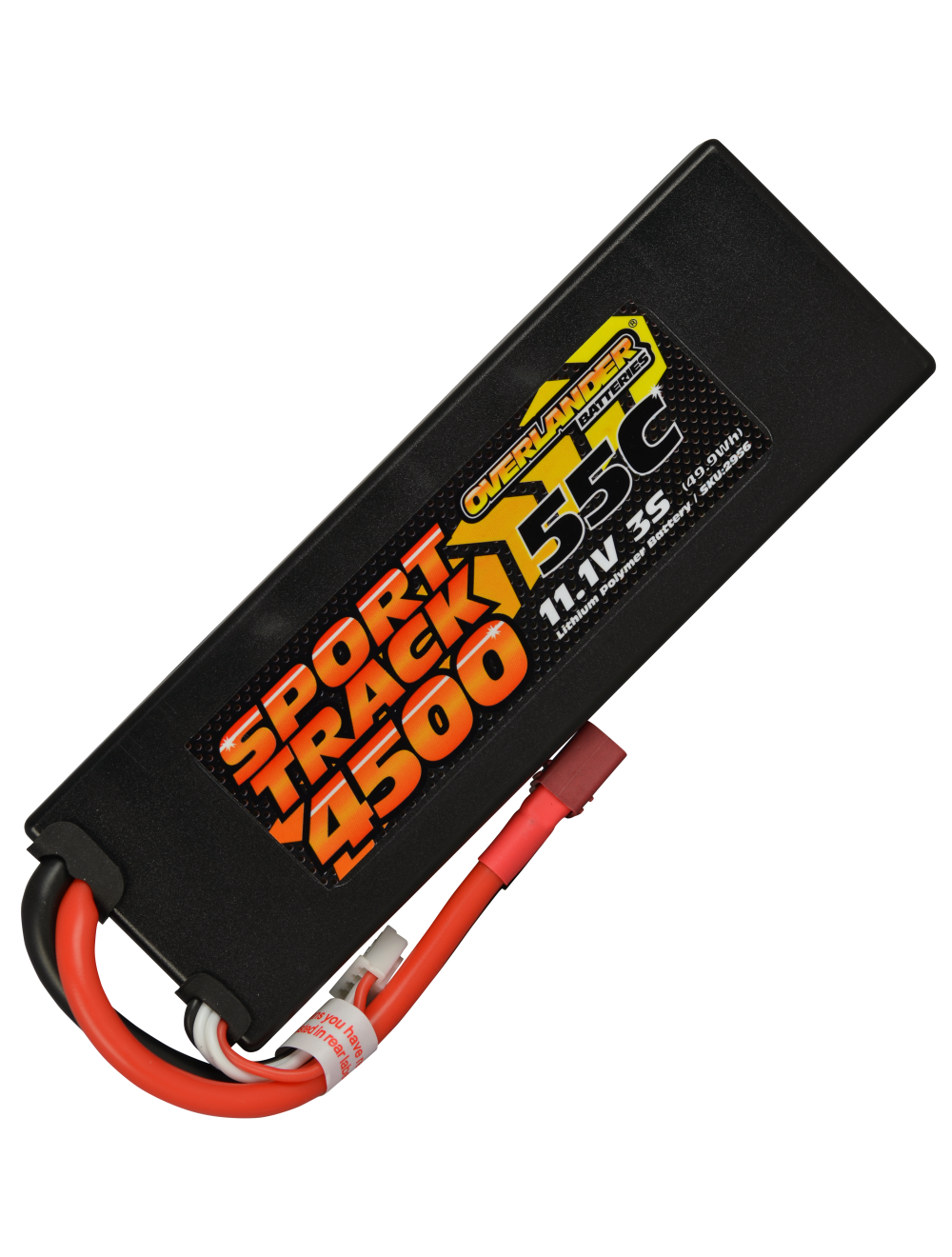 Overlander 4500mAh 11.1V 3S 55C Hard Case Sport Track LiPo Battery - EC5 (OL2956EC5)