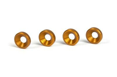 Xray Alu Countersunk Shim - Orange (4) (XR301159-O)