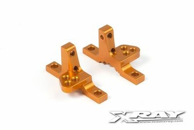 Xray T4 Alu Upper Clamp With Adj. Roll-Center (L+R) - Orange (XR302030-O)