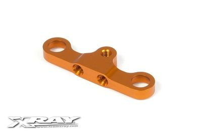 Xray T4 Alu Steering Plate 8mm For Dual Servo Saver - Orange (XR302546-O)