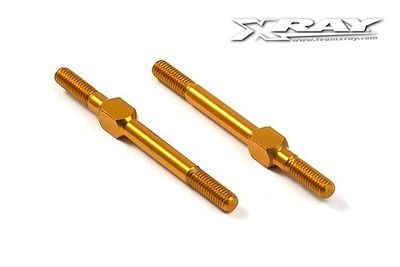 Xray Alu Adj. Turnbuckle M3 L/R 39 mm - Orange - Swiss 7075 T6 (2) (XR302612-O)
