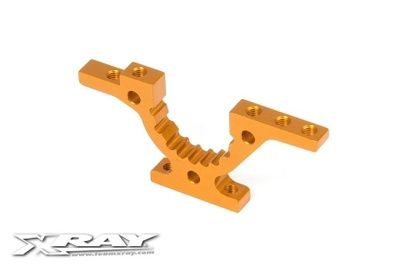 Xray T4 Alu Front/Rear Lower Adjustment Bulkhead - Orange (XR303028-O)