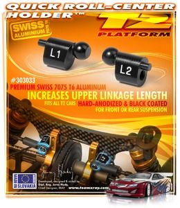 Xray Alu Quick Roll-Center Holderâ„¢ 4.9mm - L1 + L2 (XR303033)