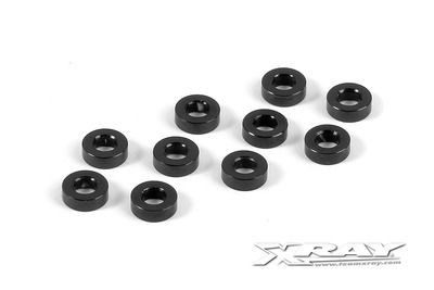 Xray Alu Shim 3X6X2.0mm - Black (10) (XR303123-K)
