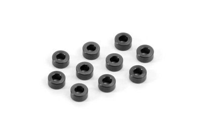 Xray Alu Shim 3X6X3.0mm - Black (10) (XR303125-K)