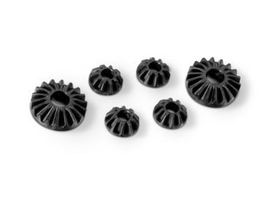 Xray Graphite Gear Diff Bevel &amp; Satellite Gears (2+4) - Low (XR304932)