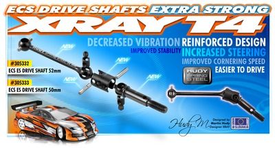 Xray ECS Es (Extra Strong) Drive Shaft 50mm - Hudy Spring Steelâ„¢ - Set (XR305333)