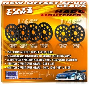 Xray Offset Spur Gear 78T / 48 - Hard (XR305778)