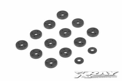 Xray T4 Composite Pistons 4-Hole 1.0-1.2mm, 3-Hole 1.0-1.2mm (XR308037)