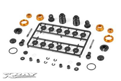 Xray T4 Alu Shock Absorber-Set - Orange (2) (XR308307-O)