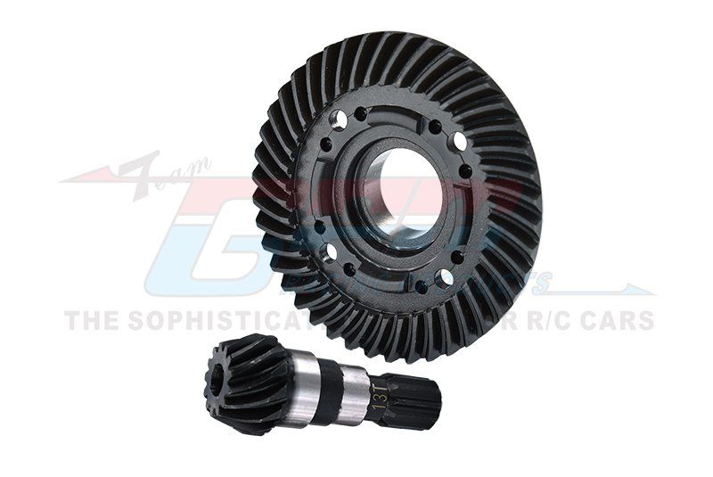 GPM Racing Traxxas X-Maxx, XRT Chrome Hard Steel Front Spiral Bevel Gears (STXM1200F-BK)