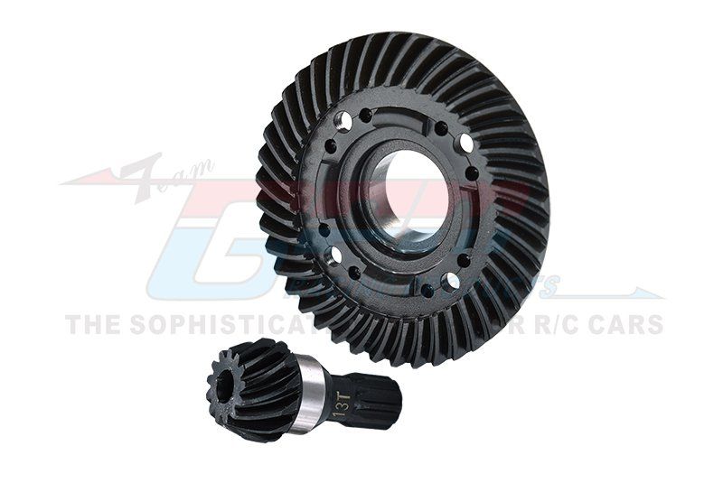 GPM Racing Traxxas X-Maxx, XRT Chrome Hard Steel Rear Spiral Bevel Gears (STXM1200R-BK)