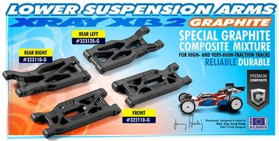 Xray Composite Suspension Arm Rear Lower Right - Graphite (XR323110-G)
