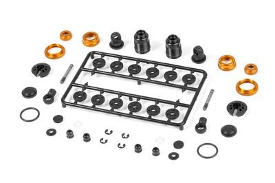 Xray Alu Shock Absorber-Set - Low Profile - Orange (2) (XR338000-O)
