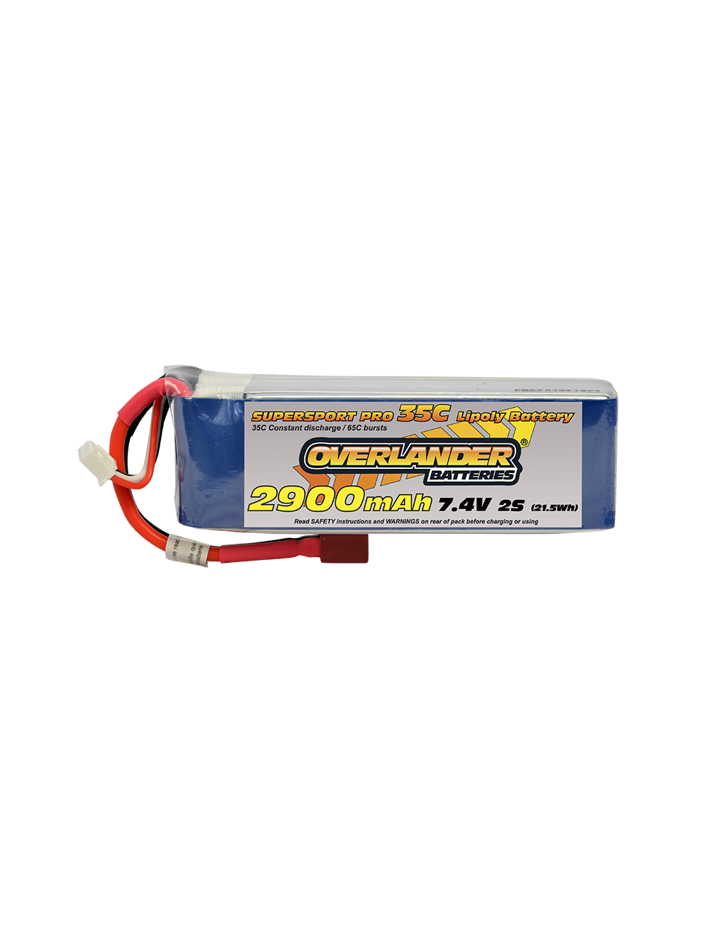 Overlander 2900mAH 7.4V 2S 35C Supersport Pro Lipo Battery (OL3396)