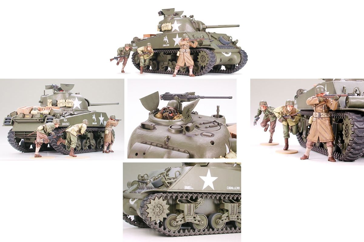 1/35 Tamiya M4A3 Sherman w/75mm Gun &amp; 3 figs. ( THC 35250)
