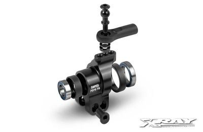 Xray XB808 Alu Rear Hub Carrier - Swiss 7075 T6 - Hard Coated + Ball-Bearings - Double Hole (XR353358)