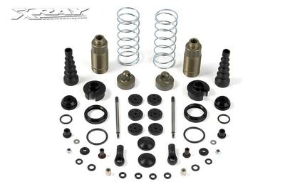 Xray XB808 Front Shock Absorbers + Boots Complete Set (2) --- Replaced With #358104 (XR358103)