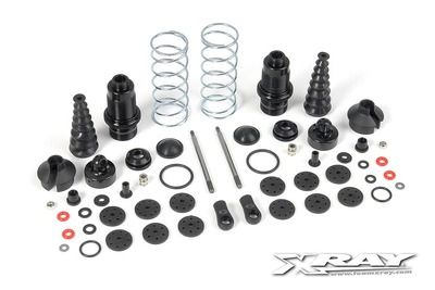 Xray XB9 Front Shock Absorbers + Boots Complete Set (2) (XR358104)