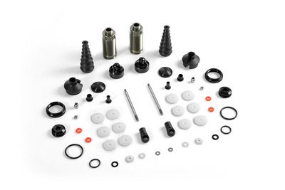 Xray XB8 Front Shock Absorbers + Boots Complete Set (2) (XR358105)