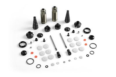 Xray XB8 Rear Shock Absorbers + Boots Complete Set (2) (XR358205)