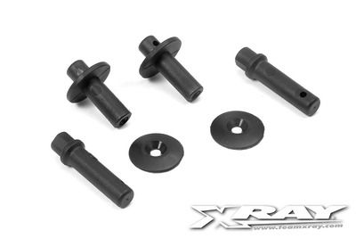 Xray Body Mount, Battery Mount - V2 &amp; Wing Shim (2) (XR361320)