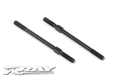 Xray Adjustable Turnbuckle 50mm M3 L/R - Hudy Spring Steel (2) (XR362610)