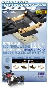 Xray Brass Rear Lower Suspension Holder Set +2 - Rr+Rf (XR363313)