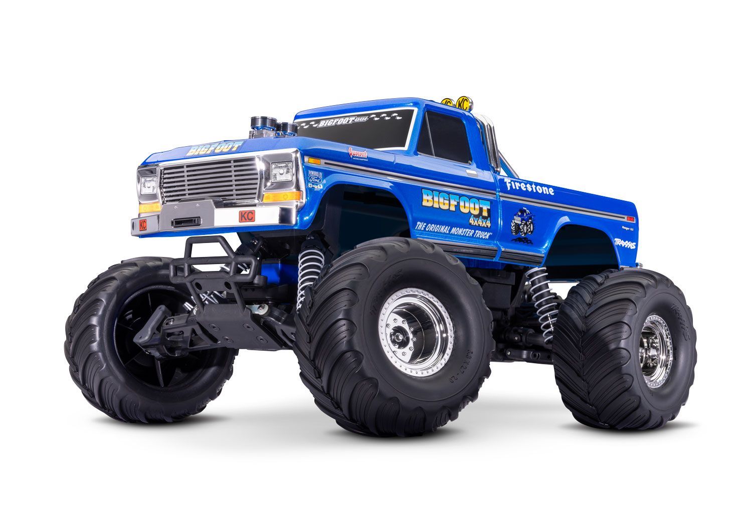 Traxxas Bigfoot HD BL-2S 1:10 2WD RTR Monster Truck, Blue (+ TQ 2-ch, BL-2S, 3300kV, 2S LiPo, USB-C Charger, Clipless Body) (TRX36334-4-R5)