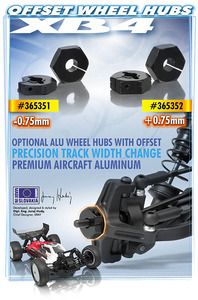 Xray Alu Wheel Hub 14mm - Offset &quot;+0.75mm&quot; (2) (XR365352)