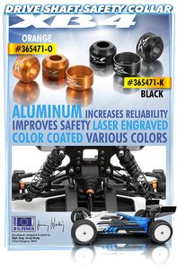 Xray Alu Drive Shaft Safety Collar - Black (3) (XR365471-K)