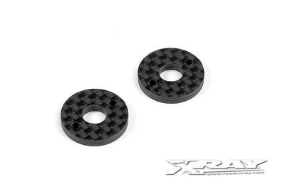 Xray X10 Graphite 2.5mm Shim For 6mm Body Post (2) (XR371349)