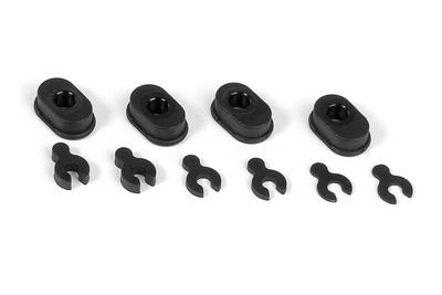 Xray Composite Eccentric Bushings + Caster Clips (2) (XR372315)