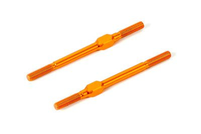 Xray Alu Adj. Turnbuckle M3X51 mm - Swiss 7075 T6 - Orange (2) (XR372615-O)