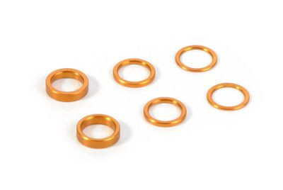 Xray Set Of Alu Shims 6.37X8.4mm (0.5mm, 1.0mm, 2.0mm) - Orange (XR375090-O)
