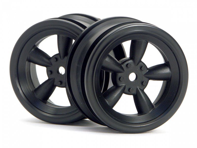 HPI Racing Vintage 5 SPOKE Wheel 26mm Black - 2pcs (0mm Offset) (HP3816)