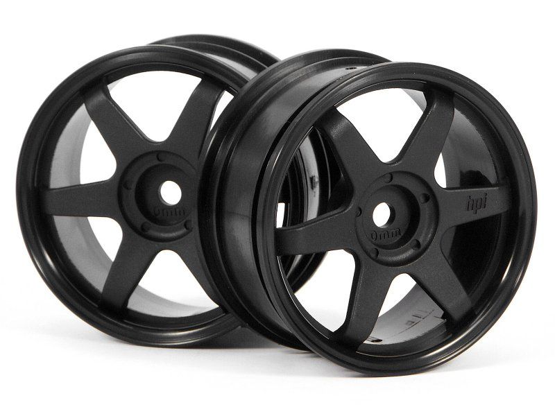 HPI TE37 Wheel 26mm Black 0mm Offset (2pcs) (HP3836)