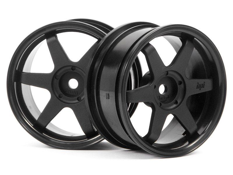 HPI TE37 Wheel 26mm Black 3mm Offset (2pcs) (HPI3841)