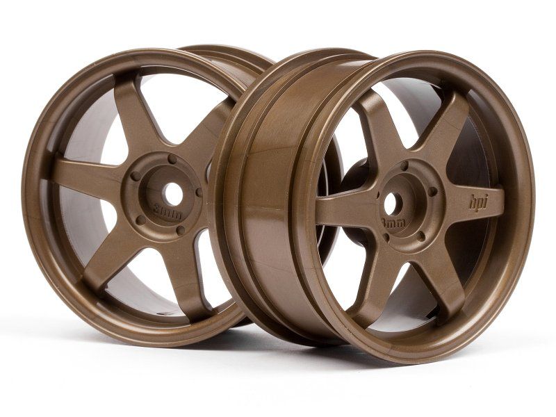 HPI TE37 Wheel 26mm Bronze 3mm Offset (2pcs) (HP3843)