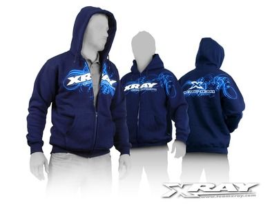 Xray Xray Sweater Hooded With Zipper - Blue (L) (XR395600L)