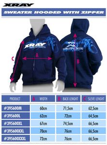 Xray Xray Sweater Hooded With Zipper - Blue (M) (XR395600M)