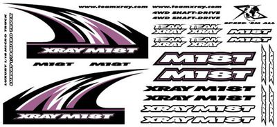Xray Xray M18T Sticker For Body - White (XR397341)