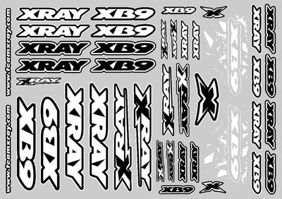Xray Xray XB9 Sticker For Body - White (XR397358)