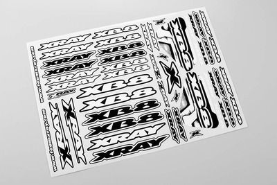 Xray Xray XB8 Sticker For Body - White (XR397359)