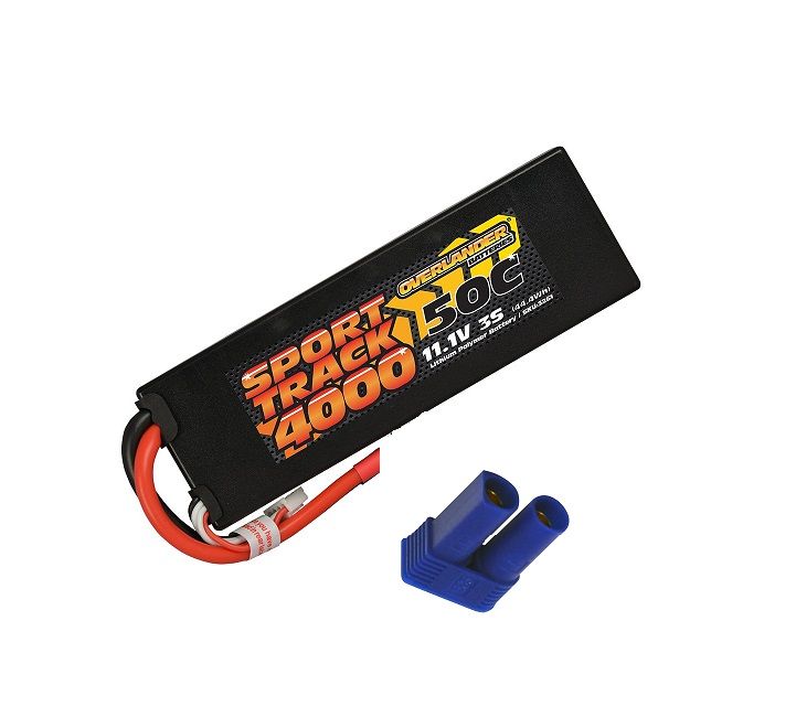 Overlander 4000mAh 11.1V 3S 50C Hard Case Sport Track LiPo Battery - EC5 (OL3261EC5)