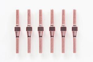 Tamiya 2.6 X29 Alu Turn Shaft X6 Pink ( THC 40508)